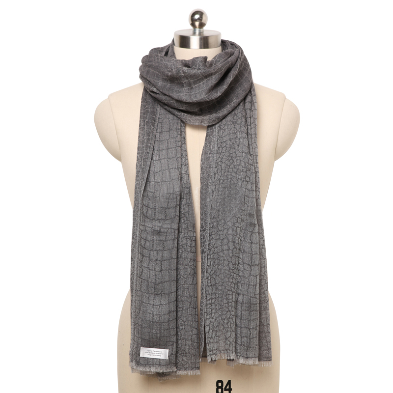Pure Cashmere Scarves Gray Long Women Fashional Winter Scarf